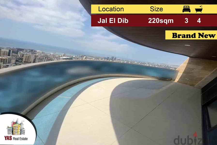 Bkinayet Jal El Dib 220m2 | Brand New | Panoramic View | Calm Area | P 0