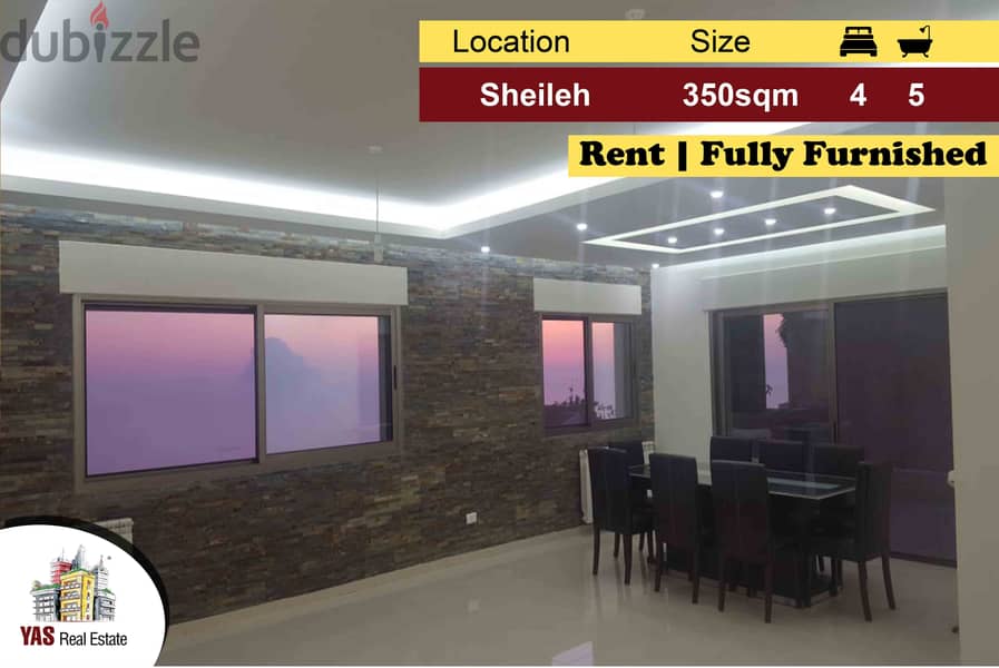 Sheileh 350m2 | 120m2 terrace | Rent | Furnished Duplex | Sea View |KS 0