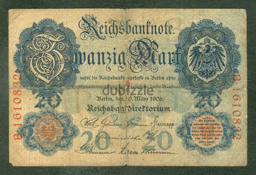 ٢٠ مارك الماني 1906 0
