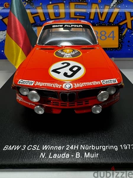 1/18 diecast BMW 3 CSL NIKI LAUDA Winner 1973 LIMITED 0