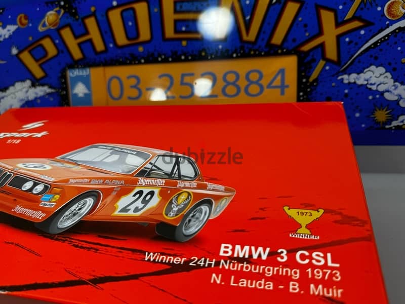 1/18 diecast BMW 3 CSL NIKI LAUDA Winner 1973 LIMITED 11