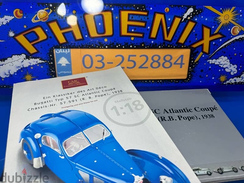 1/18 diecast FACTORY SEALED CMC Bugatti Typ 57 SC Atlantic Coupé 3