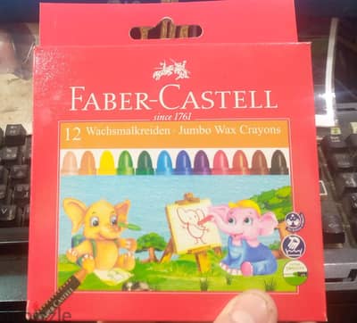 علبة تلوين شمع جامبو FABER CASTELL12COL