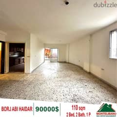 90000$!! Apartment for sale located in Borj Abi Haidar