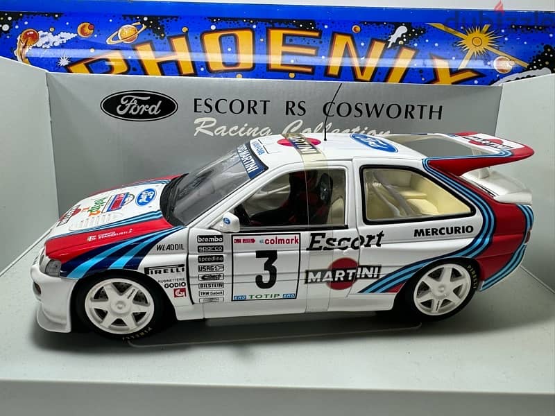 1/18 diecast Full Opening Ford Escort RS MARTINI WRC 1000 Miglia 8