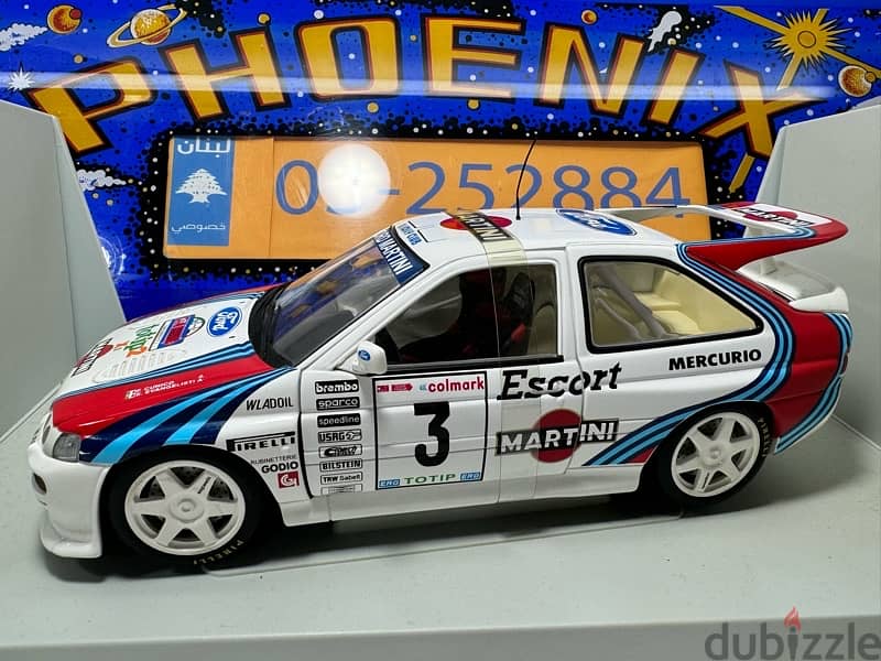 1/18 diecast Full Opening Ford Escort RS MARTINI WRC 1000 Miglia 9