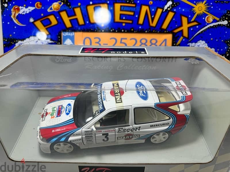 1/18 diecast Full Opening Ford Escort RS MARTINI WRC 1000 Miglia 12