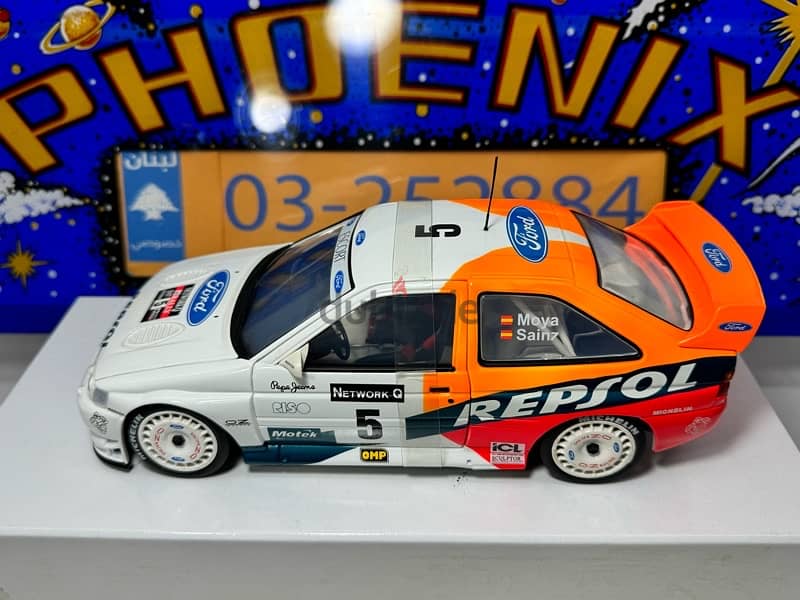 1/18 diecast Full Opening Ford Escort RS Cosworth RAC 1993 REPSOL UT 6