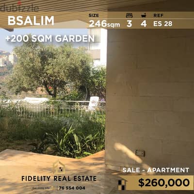 Apartment for sale in Bsalim ES28 شقة للبيع بصاليم