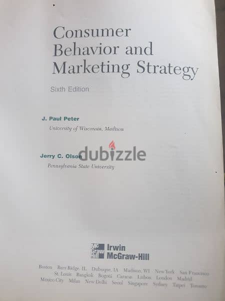 consumer behavior and marketing strategy sixth edition,peter & Olson 1