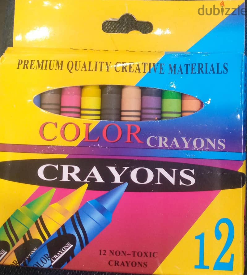 12 NON-TOXIC COLOR CRAYONS 0