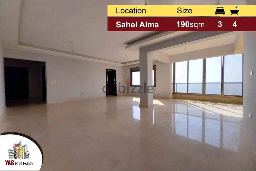 Sahel Alma 190m2 | Well Maintained | Classy Area | Open View | YV/MY | 0