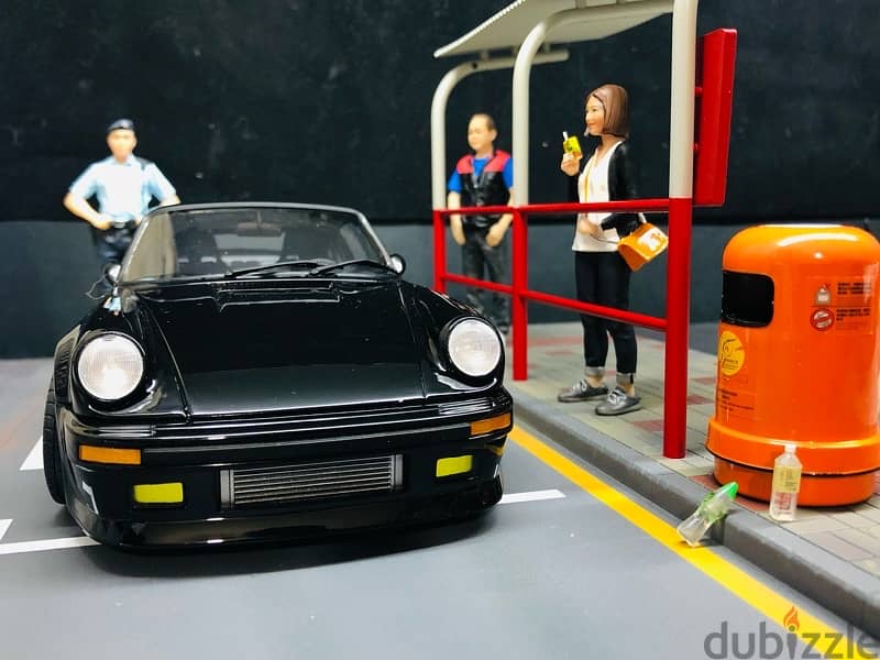 1/18 diecast Autoart PORSCHE 911 (930) TURBO WANGAN MIDNIGHT Blackbird 7