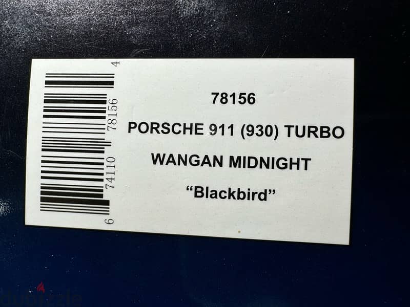 1/18 diecast Autoart PORSCHE 911 (930) TURBO WANGAN MIDNIGHT Blackbird 12