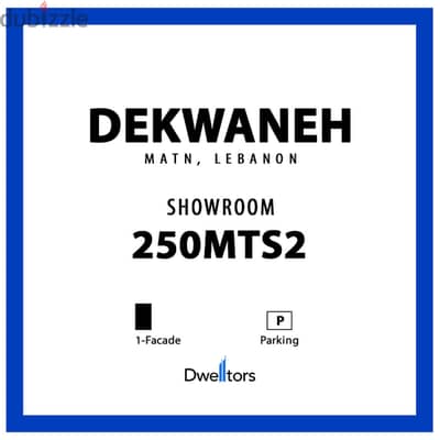 Showroom for RENT in DEKWANEH - 250 SQM - 2 Floors