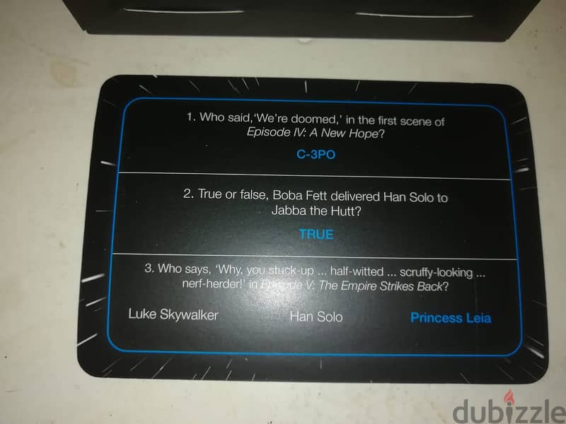 Star wars trivia card game 1