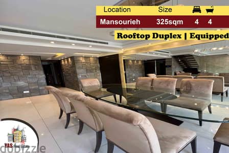 Mansourieh 325m2 | Roof terrace | Duplex | Equipped | PA |