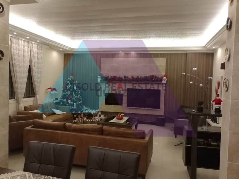 Fully decorated 200 m2 apartment+60m2 terrace for sale in Zouk mosbeh 3