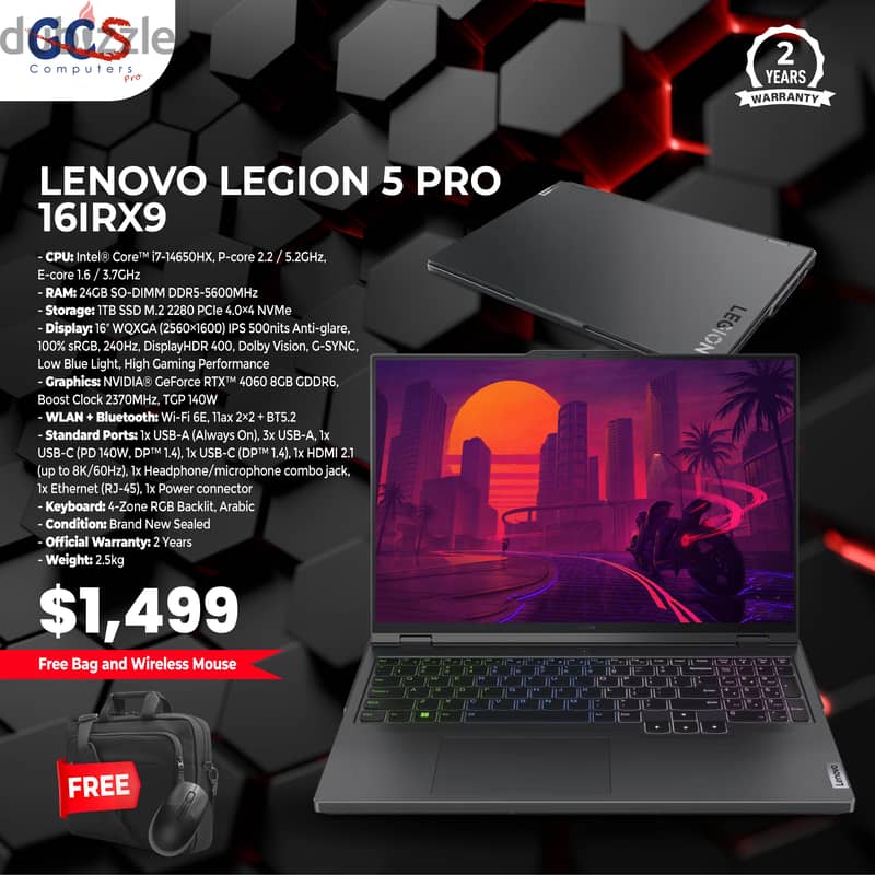 Lenovo Legion 5 Pro 16IRX9 Gaming Laptop 0