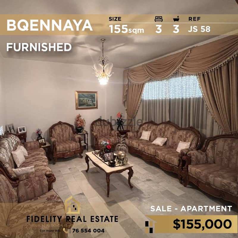 Apartment for sale in Bqennaya JS58 شقة للبيع في بقنايا 0