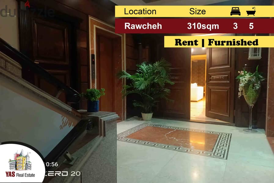 Rawcheh 310m2 | Furnished | Highest Floor | Prime Location | PA | 0