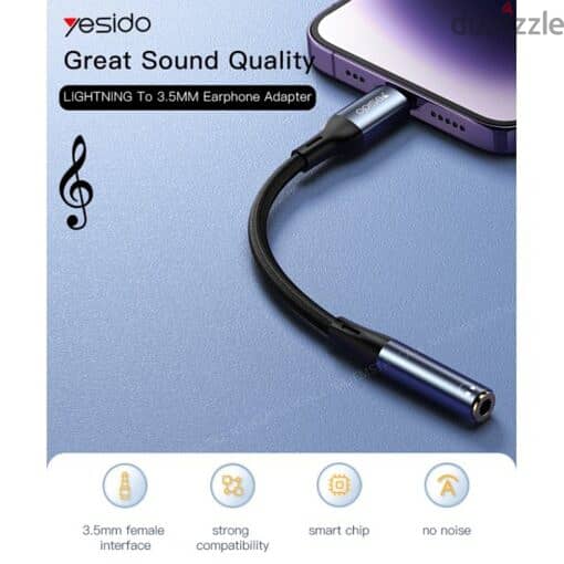 Yesido YAU37 Lightning to 3.5mm Adapter Cable 1