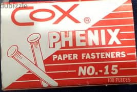 COX PHENIX PAPER FASTENERS 0