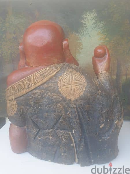 huge antique bouddha,hand made,more then 100 years old from wood 2