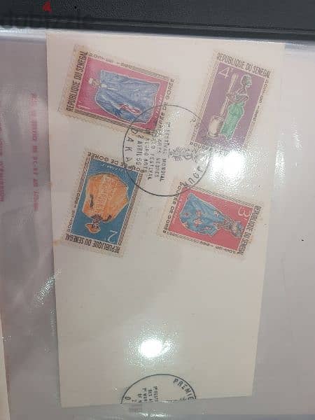 cote d'ivoire et senegal,timbres postal,premier jour d'emission 1966 1