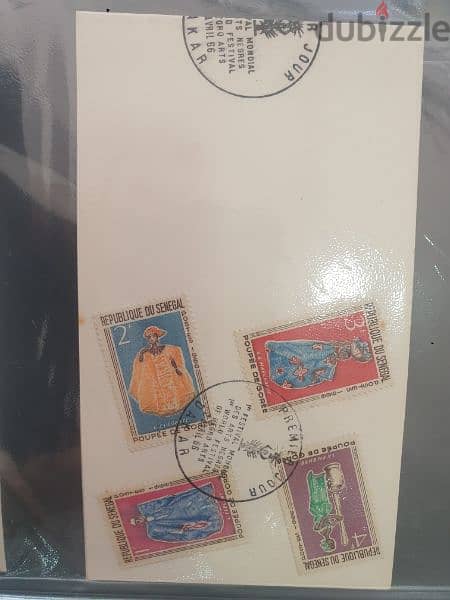 cote d'ivoire et senegal,timbres postal,premier jour d'emission 1966 2