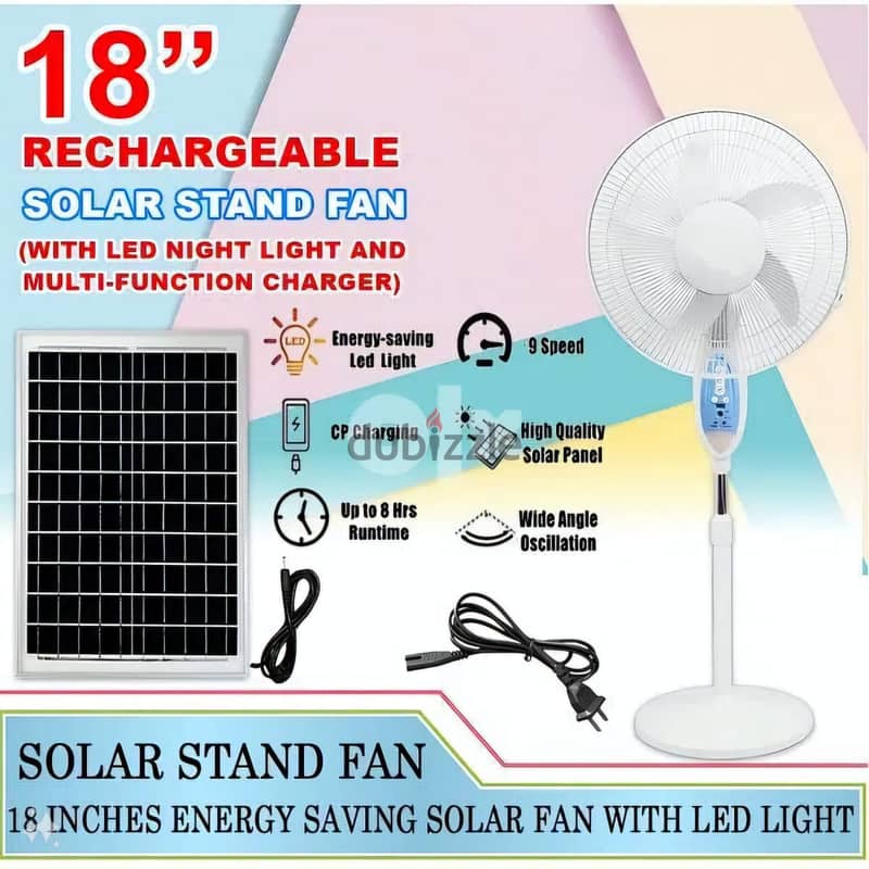Fan 18 inch Rechargeable stand  مروحة تشريج FOR ONLY 65$ 0