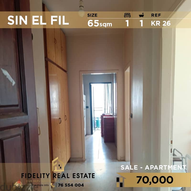 Apartment for sale in Sin El Fil KR26 شقة للبيع في سن الفيل 0