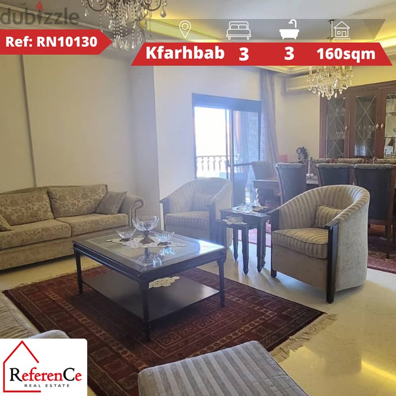 Furnished prime apartment in Kfar hbab شقة مفروشة مميزة في كفرحباب 0