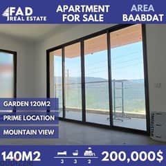 Apartment for sale in Baabdatشقة للبيع في بعبدات 0