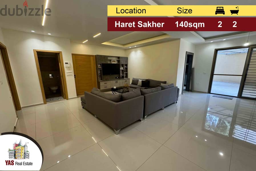 Haret Sakher 140m2 | 100m2 Terrace | Decorated | IV 0