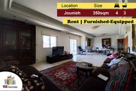 Jounieh 350m2 | 120m2 Terrace | Rent | Furnished-Equipped | IV MY | 0