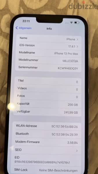 iphone 13 Pro Max 256 gb 5