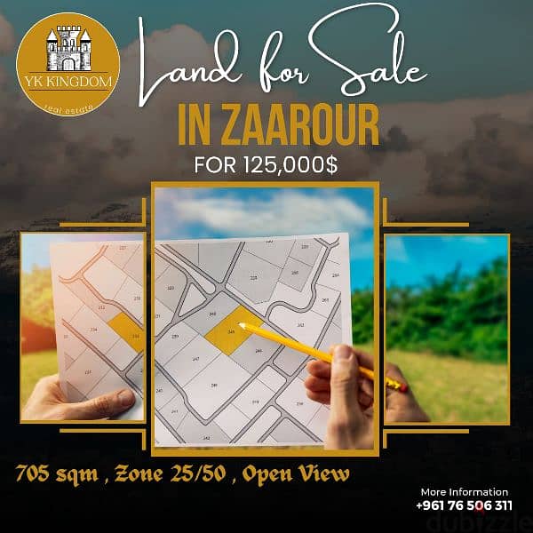land for sale in zaarour,ارض للبيع في الزعرور 0