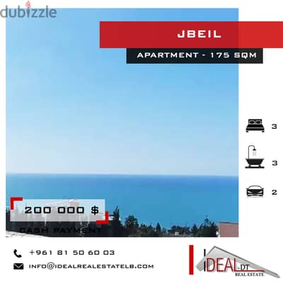 Prime Location ! Apartment for sale in jbeil 175 SQM REF#JH17123