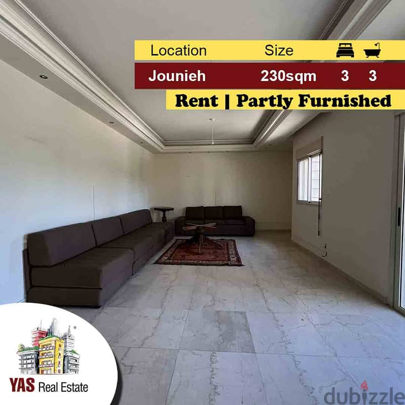 Jounieh 230m2 | New | Rent | Partly Furnished | Calm Street | EH | 0