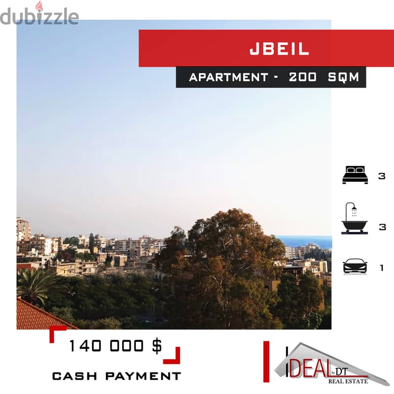 Sea View, Apartment for sale in Jbeil 200 sqm ref#JH17333 0