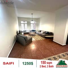 1250$!! Apartment for rent located in Saifi 0