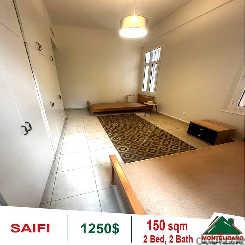 1250$!! Apartment for rent located in Saifi 2