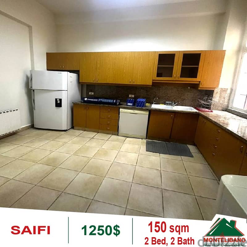 1250$!! Apartment for rent located in Saifi 3