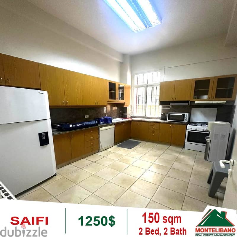 1250$!! Apartment for rent located in Saifi 4