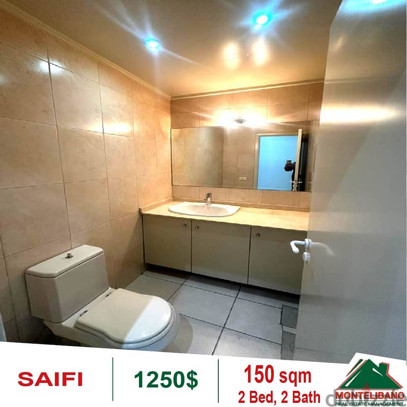 1250$!! Apartment for rent located in Saifi 6