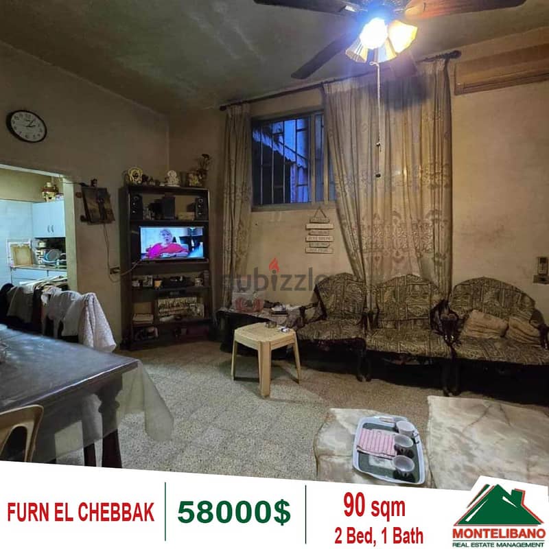 58000$!! Apartment for sale located in Furn El Chebbak 0