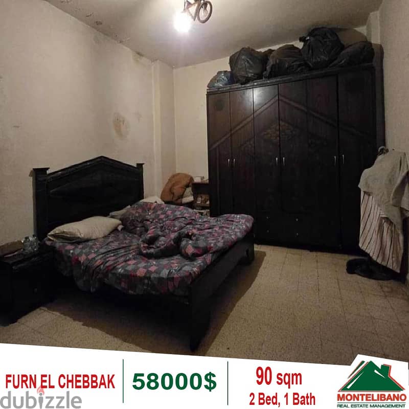 58000$!! Apartment for sale located in Furn El Chebbak 1
