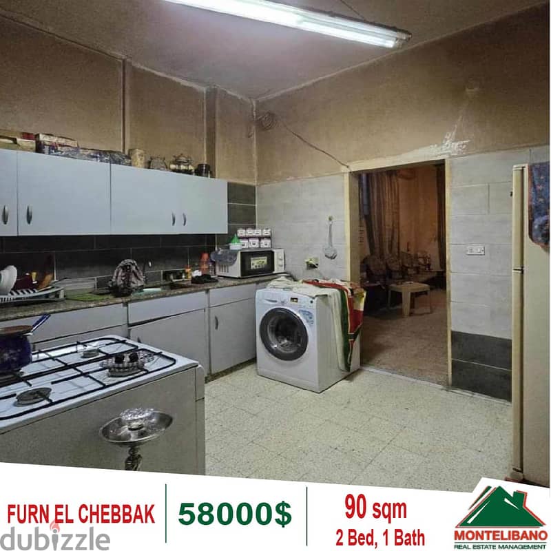 58000$!! Apartment for sale located in Furn El Chebbak 2