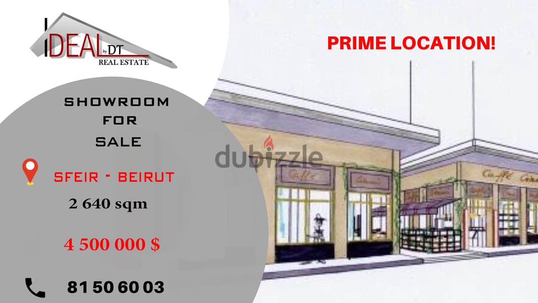 Showroom for sale in Beirut Sfeir 2640 sqm ref#kd103 0